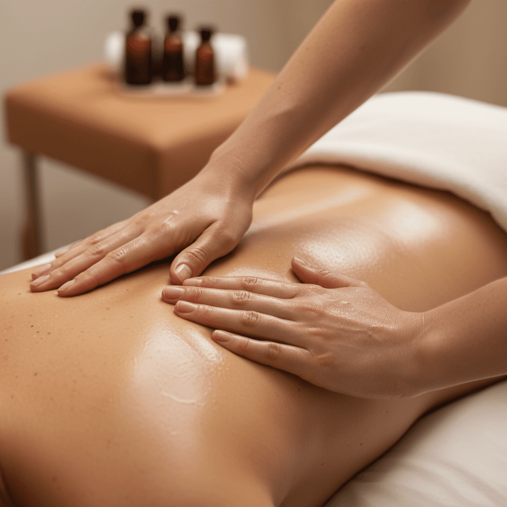 Professional massage setup