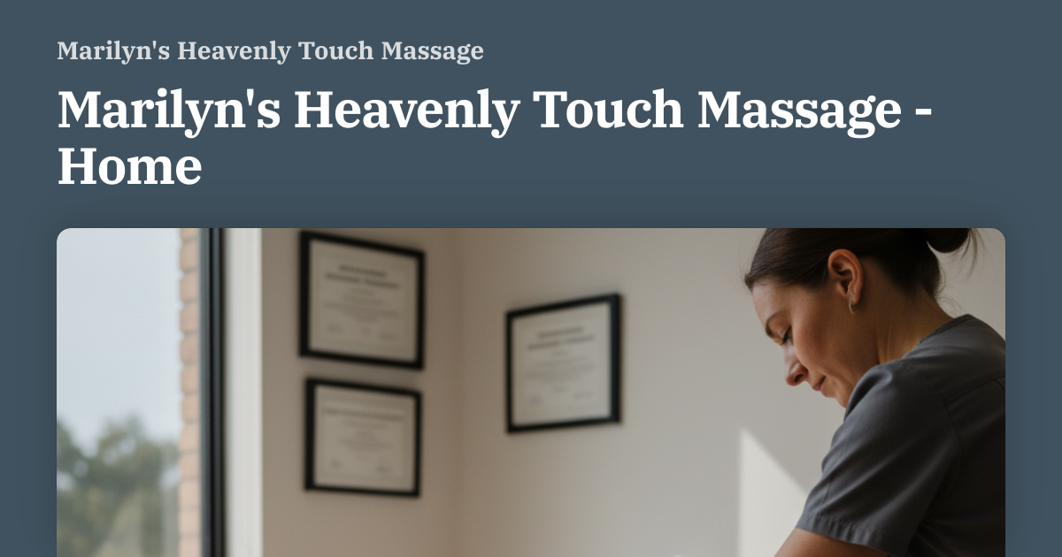 Marilyn's Heavenly Touch Massage cover
